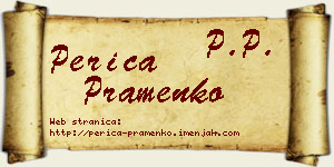 Perica Pramenko vizit kartica